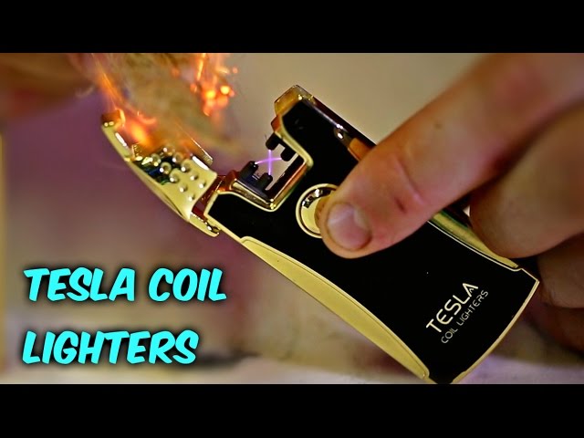 Refillable, Windproof custom tesla coil lighter for Strudy Use 