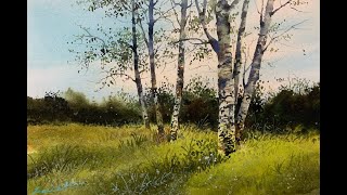 How to paint tree in watercolor painting tutorial