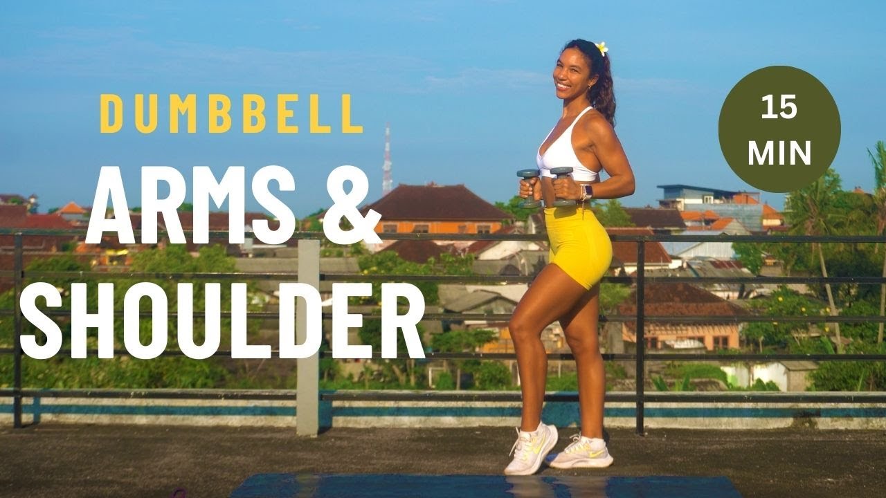 15 Min DUMBBELL ARMS & SHOULDER WORKOUT at Home | No Repeat - YouTube