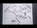 How to draw Beautiful landscapes Scenery/प्राकृतिक दृश्य