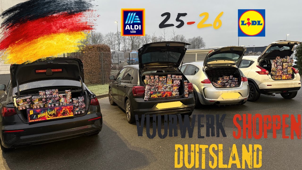 VEEL VUURWERK KOPEN IN DUITSLAND 25-26🇩🇪 