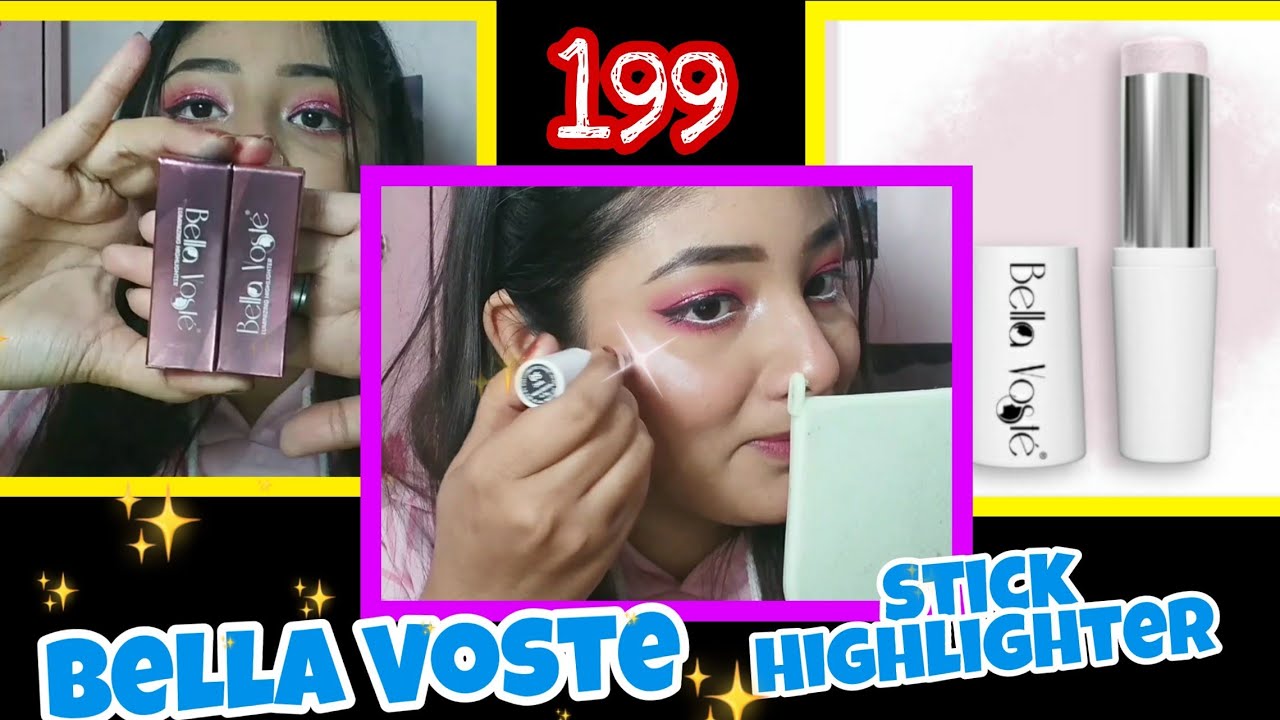 Bella Voste Stick Highlighter Review Swatches 05 Diva ,02 Honey Beige