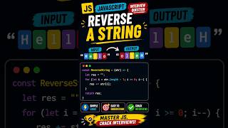 Reverse a String in JavaScript 🔥 | String Interview Question #13