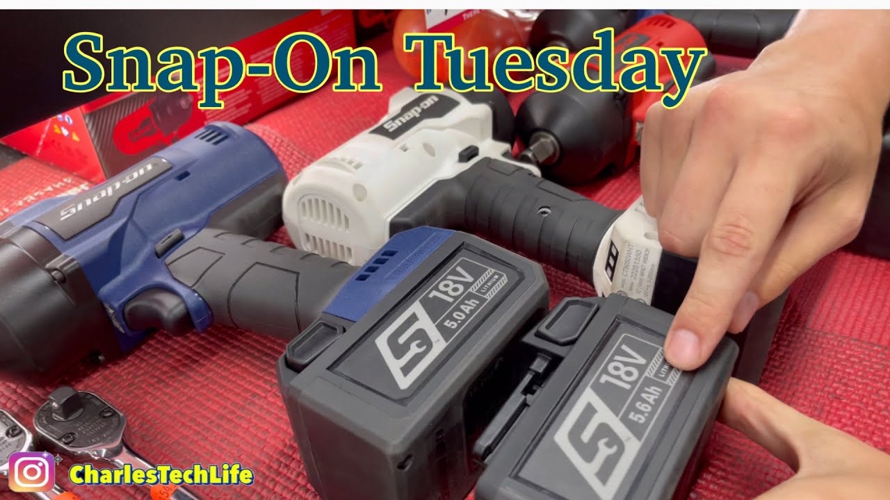 SnapOn Tuesday! August 2 2022 New colors for impacts! New 5.6 Ah 18v