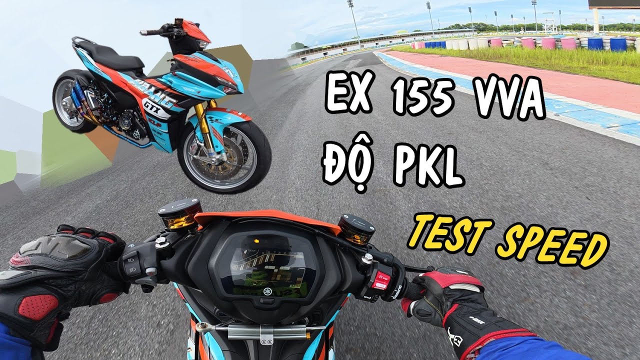 Thiện Red Test Speed Exciter 155 VVA Dàn Chân PKL Tại Trường Đua Đại Nam