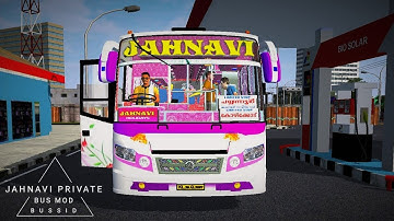 JAHNAVI Private Bus Mod In Bus Simulator Indonesia - Bussid Bus Mod - Bussid Car Mod - Bussid