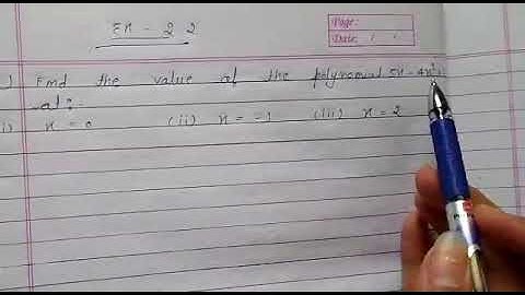 Class 9th exercise 2.2 question 1 / class 9th exercise 2.2 / polynomials