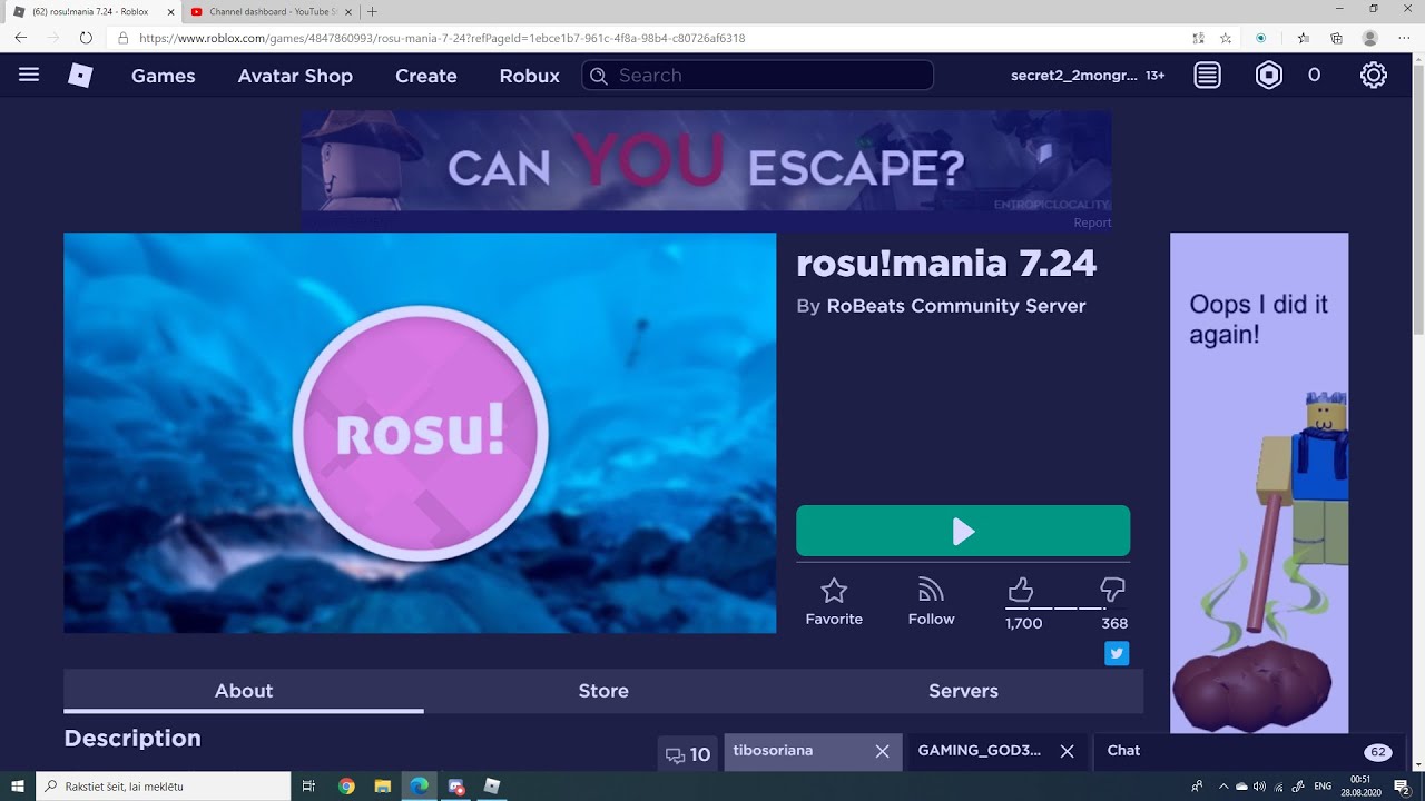 Playing Osu Mania Butt Its In Roblox Youtube - roblox rosumania