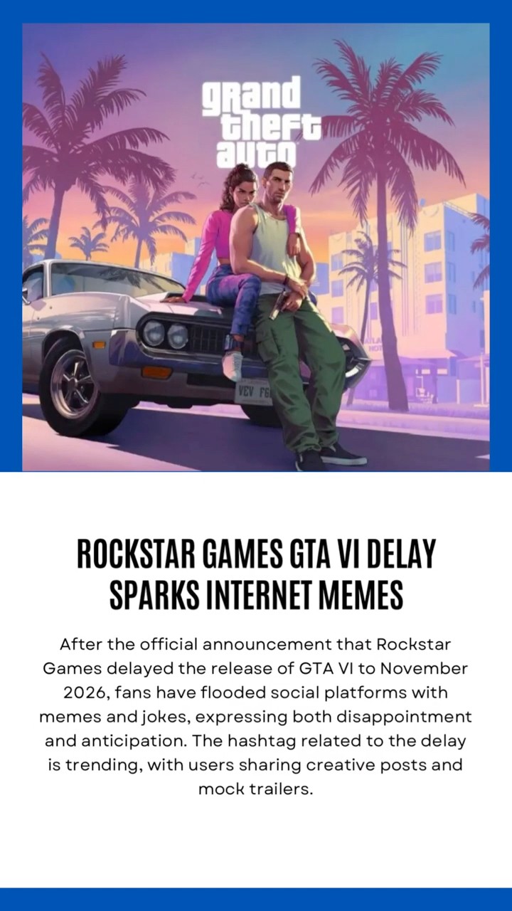 GTA VI Delay Sparks Internet Meltdown GTA VI Delayed To 2026 Gta Oardefault 