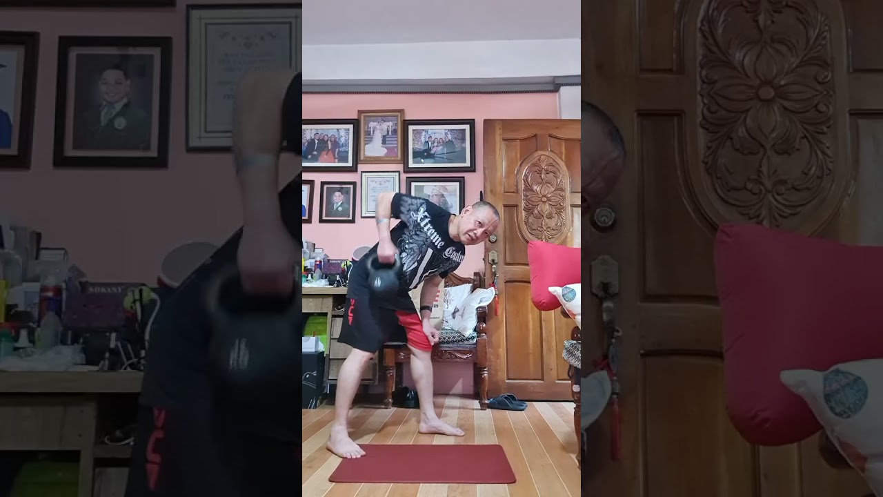 10 minutes of Kettlebell Complex 40/20 EMOM Workout 6 (12 kg. Kettlebell)