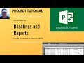 How to use Baselines and custom reports in Microsoft Project.