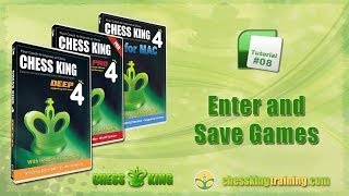 Chess King 4 Tutorial 08 - Enter and Save Games in Chess King 4 for PC/Mac screenshot 5