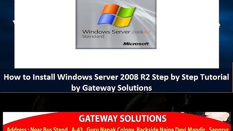 How to Install Windows Server 2008 R2 Step by Step Tutorial by Gateway Solutions