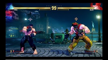 STREET FIGHTER V CHAMPION EDITION || RYU VS ALEX || HARD GAMEPLAY