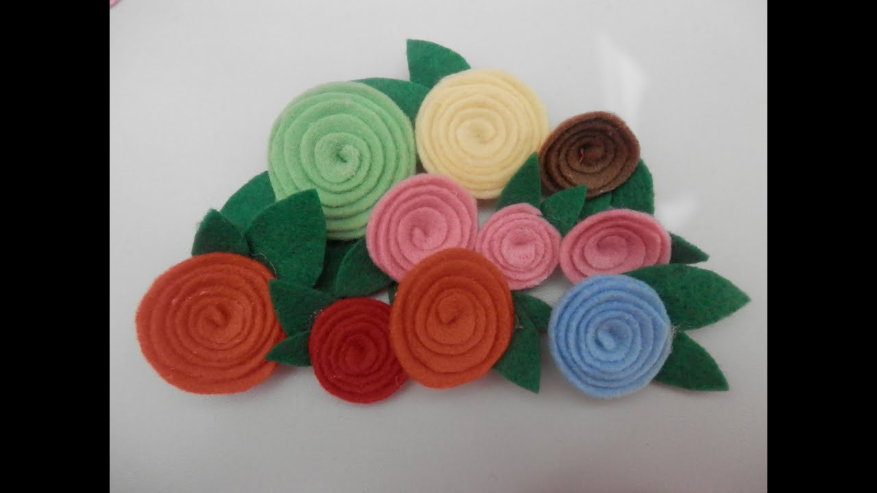 Rosa de feltro 1 Artesanato passo a passo YouTube Qual O Artesanato Mais Vendido ~ Rosa de feltro 1 Artesanato passo a passo YouTube