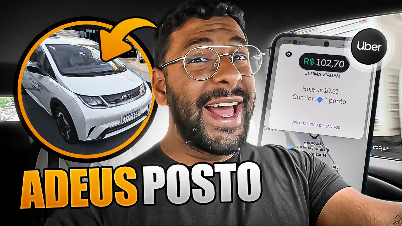 Fazendo Uber com o BYD DOLPHIN GS [100% elétrico e com 300km de autonomia]