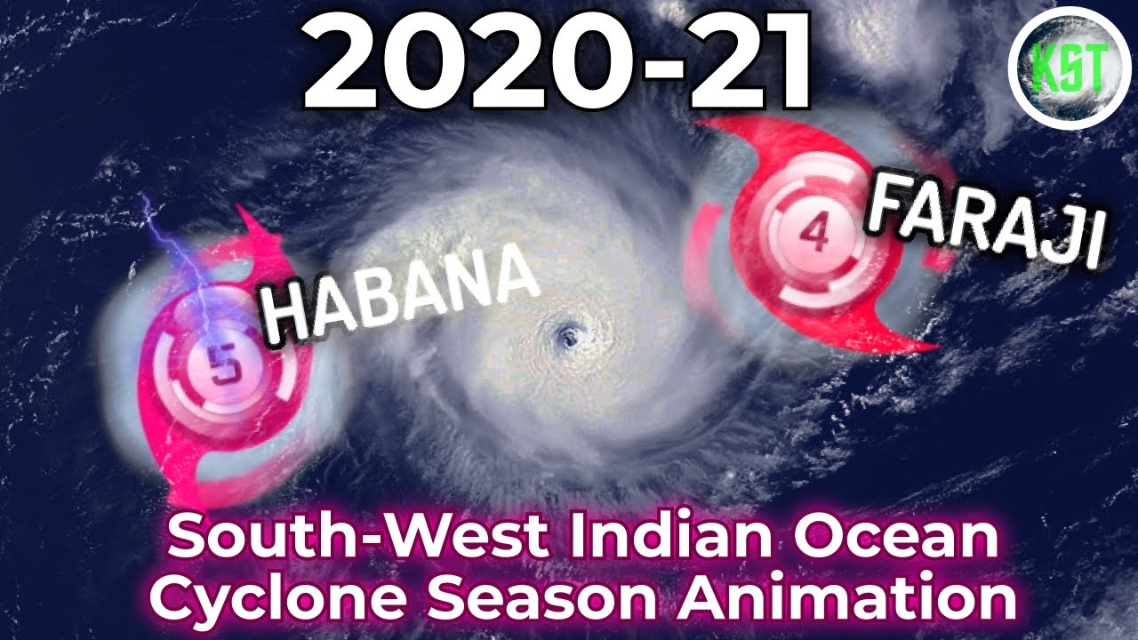 2020-21 South-West Indian Ocean Cyclone Season Animation