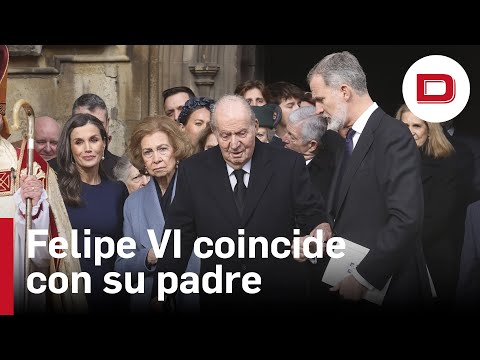 El Rey Felipe coincide con su padre en la ceremonia de Windsor en memoria del Rey Constantino