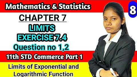 Exercise 7.4 standard 11 mathematics and statistics commerce part 1 lecture 8