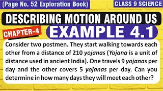 Example 4.1 Class 9 Science Chapter 4 | describing motion around us | exploration new ncert book