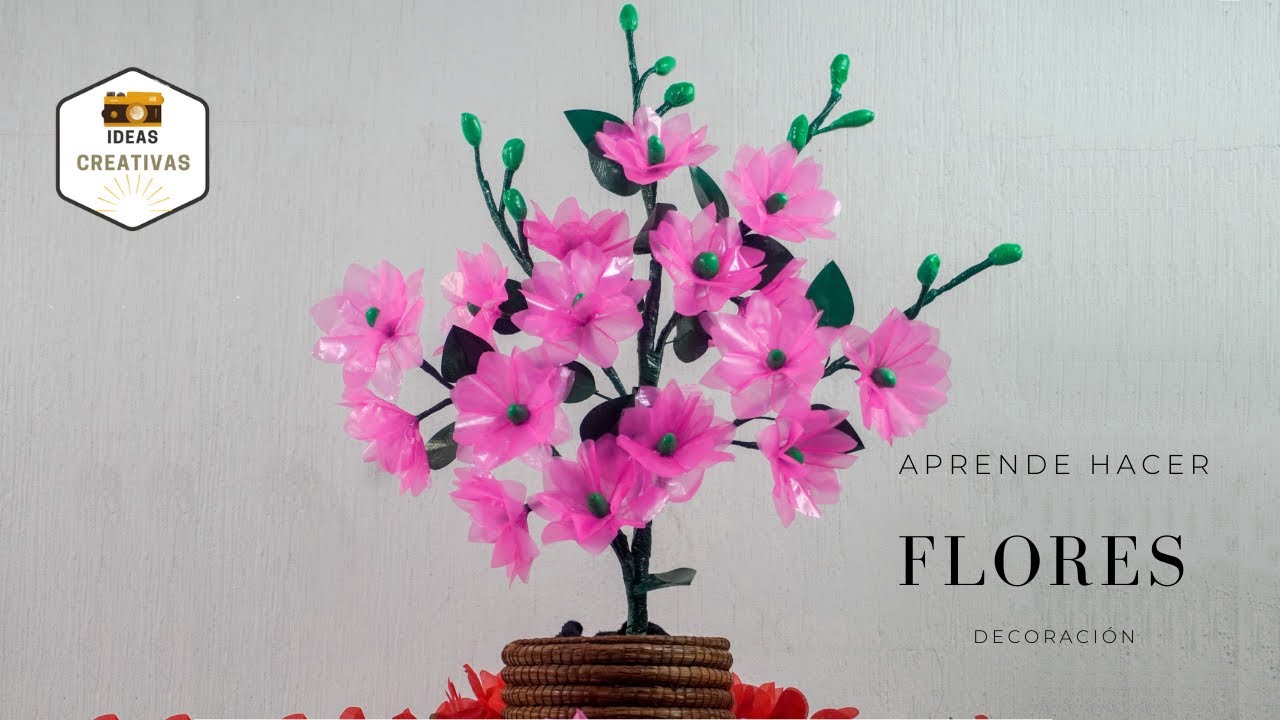 Flores con bolsa plástica |  Flores con Nylon | Flores para decoración