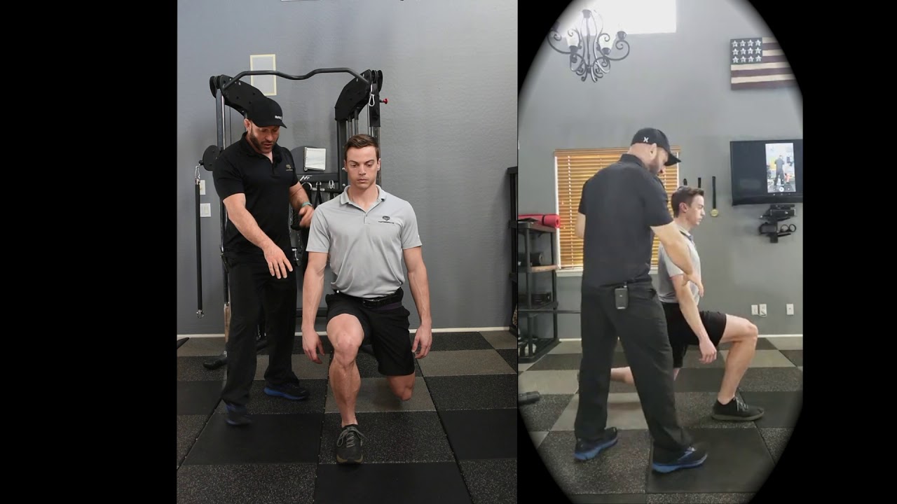 Lunge to the Back with Resistance Band Level 1 - YouTube