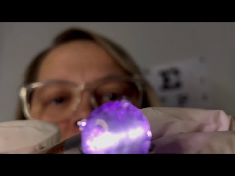 ASMR Fixing your Eyelashes & Eye Exam | Eyelash curler, Tweezers, Tapping, Light & Visual Triggers