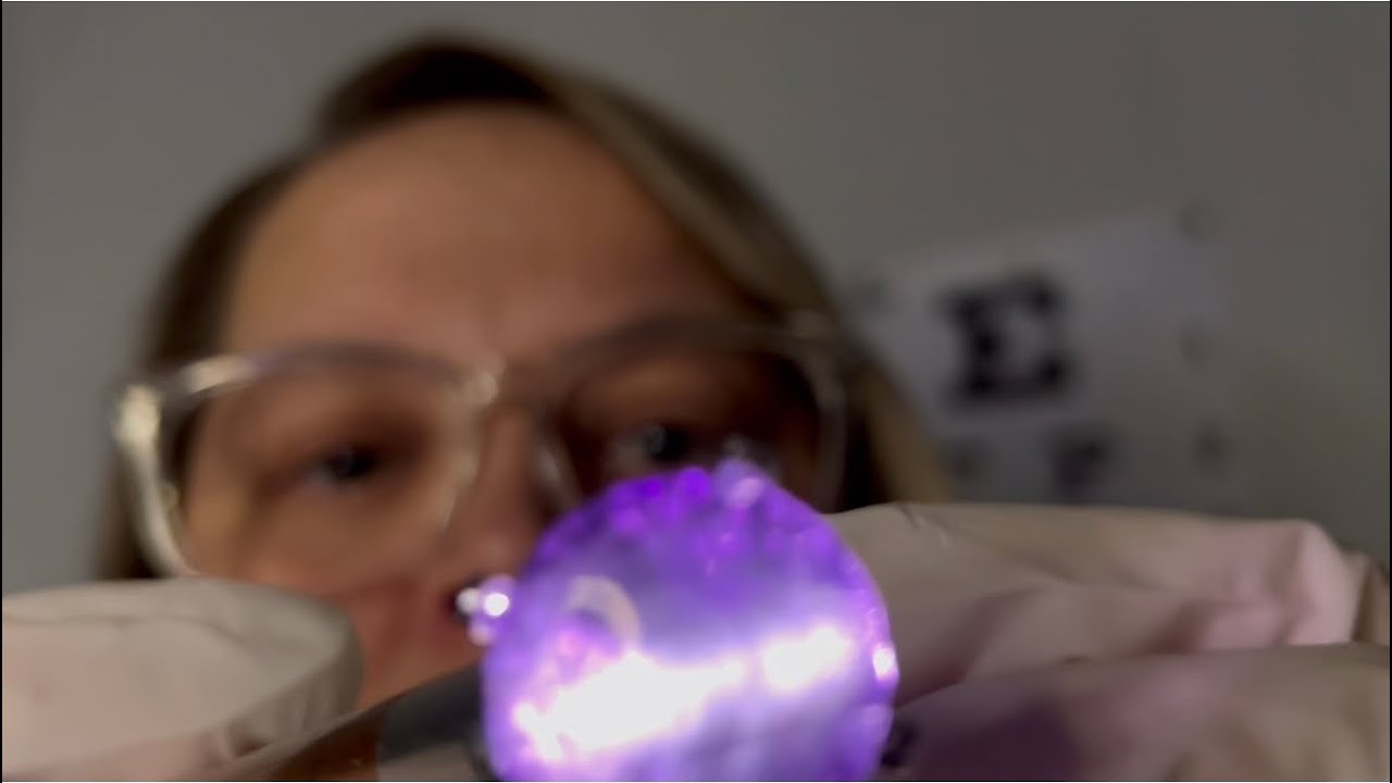 ASMR Fixing your Eyelashes & Eye Exam | Eyelash curler, Tweezers, Tapping, Light & Visual Triggers