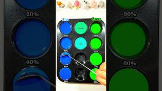 Mix 20% blue and 80% green and the results are amazing. #asrm #colormix #satisfying #colormixing