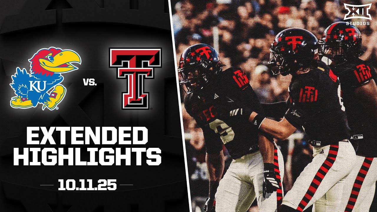 Kansas vs. #9 Texas Tech Extended Highlights | 2025 Big 12 Football