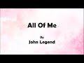 John legend  all of me lyrics