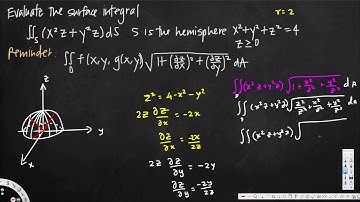 surface integral, example 2 -  Vector Calculus