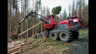 🌲4K| Komatsu 931XC • HarvesterAction • DroneView • Forstbetrieb Rauber • Fast Logging • Part-1🌲