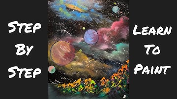 Step by Step Space Painting Tutorial by PaintWithJosh Artist Josh Kirkham. Wet on Wet Ross