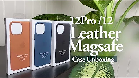 Magsafe LEATHER CASE UNBOXING: Black, Saddle Brown, Baltic Blue - iPhone 12/12 pro (4K)