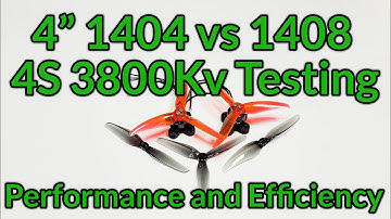 1404 vs 1408 at 3800Kv on 4" Propellers - Full Comparative Testing