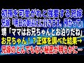 【スカッとする話】初孫を可愛がれと強要してくる兄嫁。兄嫁「明日の朝迎えに行きます。預かって」甥「ママはお兄ちゃんとお泊りだね」お兄ちゃん！？正体を調べた結果→兄嫁のとんでもない秘密が明らかに…
