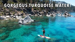 Prettiest Spot for Paddle Boarding in Lake Tahoe | 4K