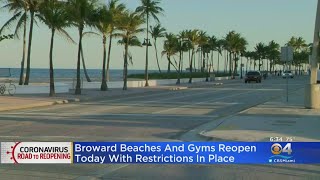 Broward Beaches and Gymps Open Tuesday With Restrictions