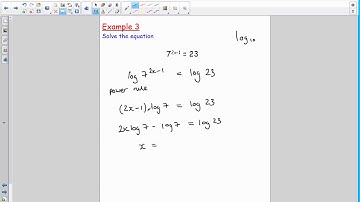 Edexcel Year 12 Chapter 14 6 Solving Equations using Logarithms