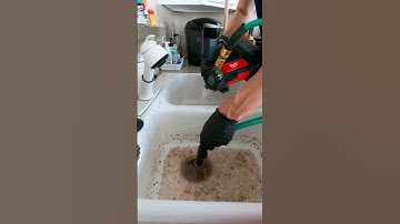 Unclogging a garbage disposal and drain line 🥕💦 #plumbing #plumber #shortsvideo