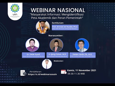 Webinar Sosiologi: Masyarakat Informasi: Mengidentifikasi Peta Akademik dan Peran Pemerintah