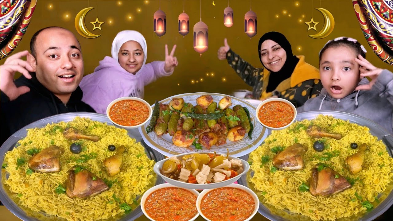 كبسه الدجاج السعوديه 🇸🇦مع سلطه دقوس ومحشي كوسه❗حكاوى الفطار  الممتعه🤩