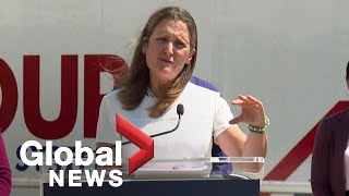 Freeland says Canada won’t pour “fiscal fuel on the flames of inflation” | FULL