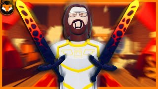 We Beat Golden Trophy With Only Swords - Rec Room
