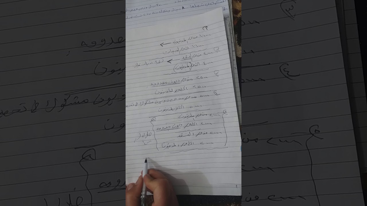 المثال الأول عن المدينون