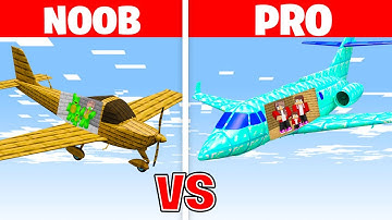 Mikey vs JJ Family - Noob Vs Pro: Airplane House Build Challenge In Minecraft
