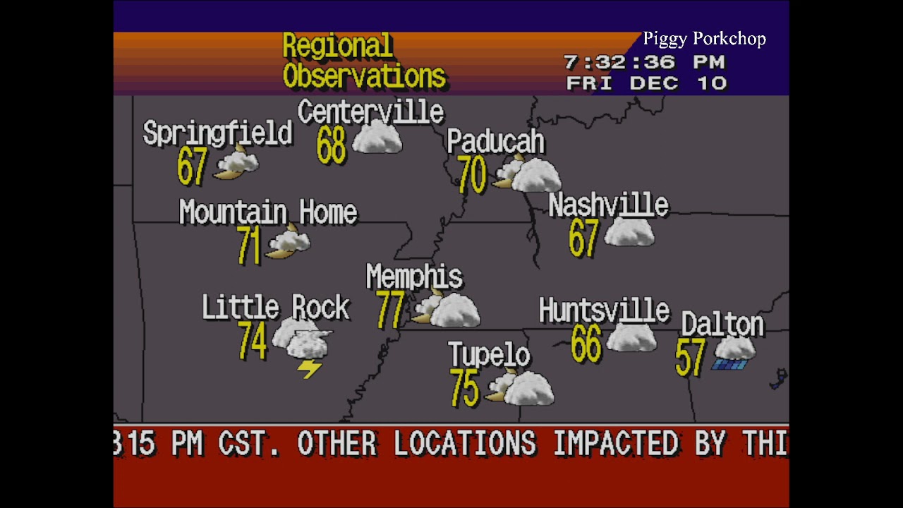 EAS PDS Tornado Warning Blytheville, Arkansas and NW Tennessee (Large Tornado!) NOAA Weather