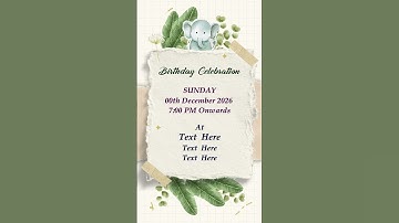 Birthday invitation Edius Project - P86 | Edius Project | Edius 7-8-9-X-11 || M-9414402138