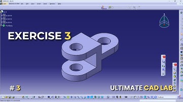 CATIA V5 Basic 3D Model - Exercise 3 | Beginner Tutorial #catia #cad #catiatutorial #3ddesign #art